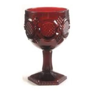 Avon 1979 Cape Cod 1876 Ruby Red Water Goblet Glass -
